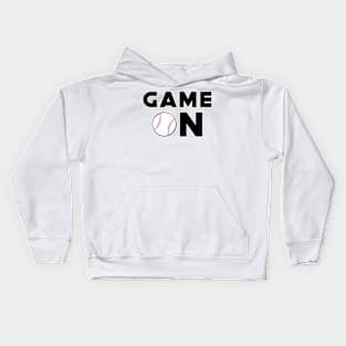 Game On - Baseball Funny Design Kids Hoodie